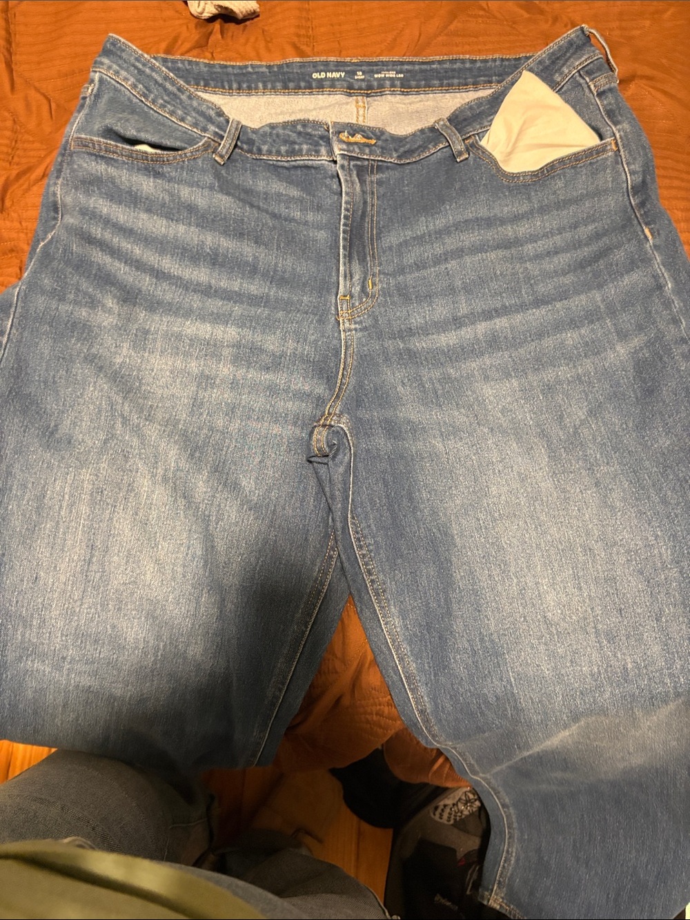Old Navy old women's dark jeans high-rise wide leg size 18 short